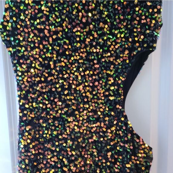 Sequin Bae Bodycon Cut Out Waist Formal Cocktail Dress - Picture 7 of 13